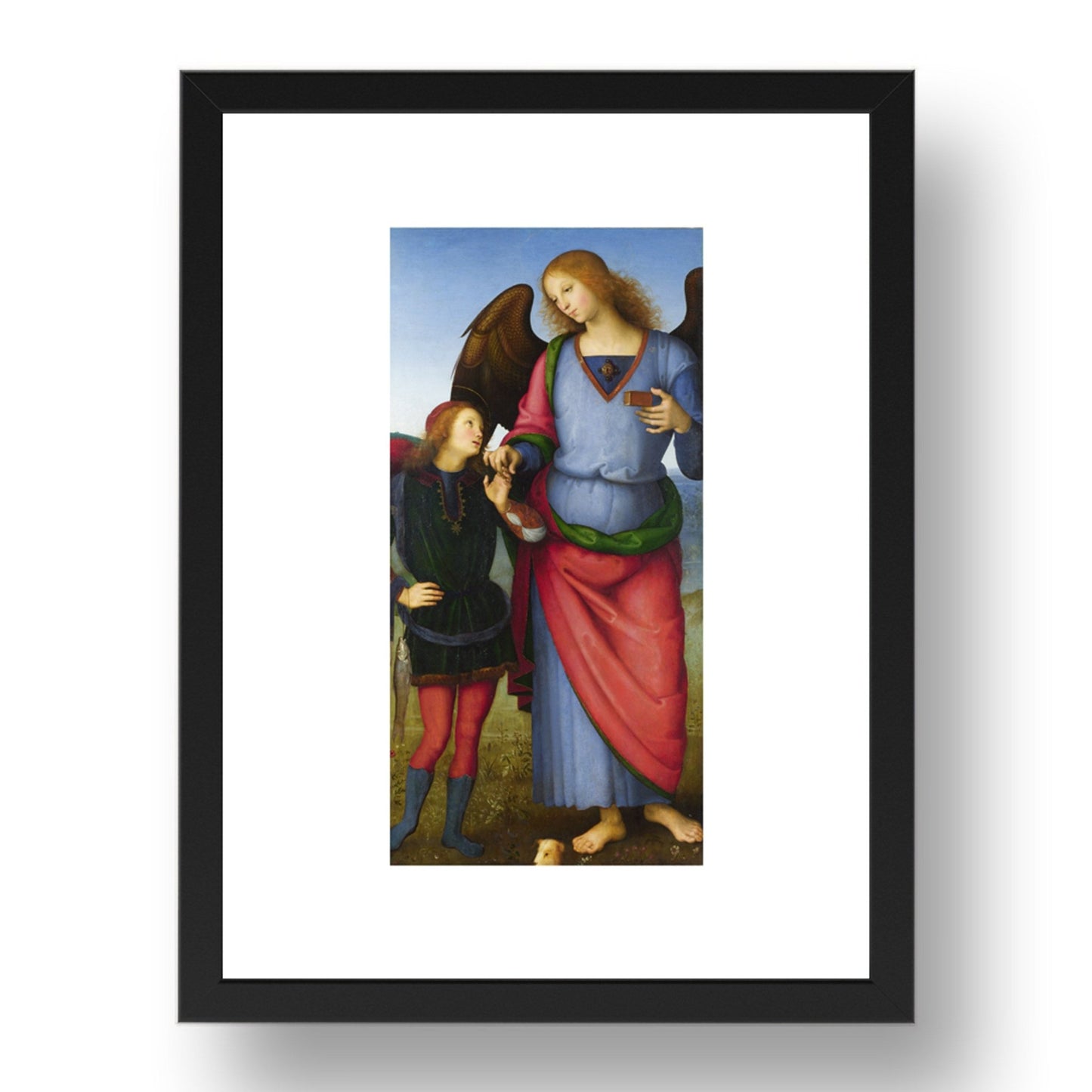 Pietro Perugino: The Archangel Raphael with Tobias7x5, Poster in 17x13"(A3) Frame
