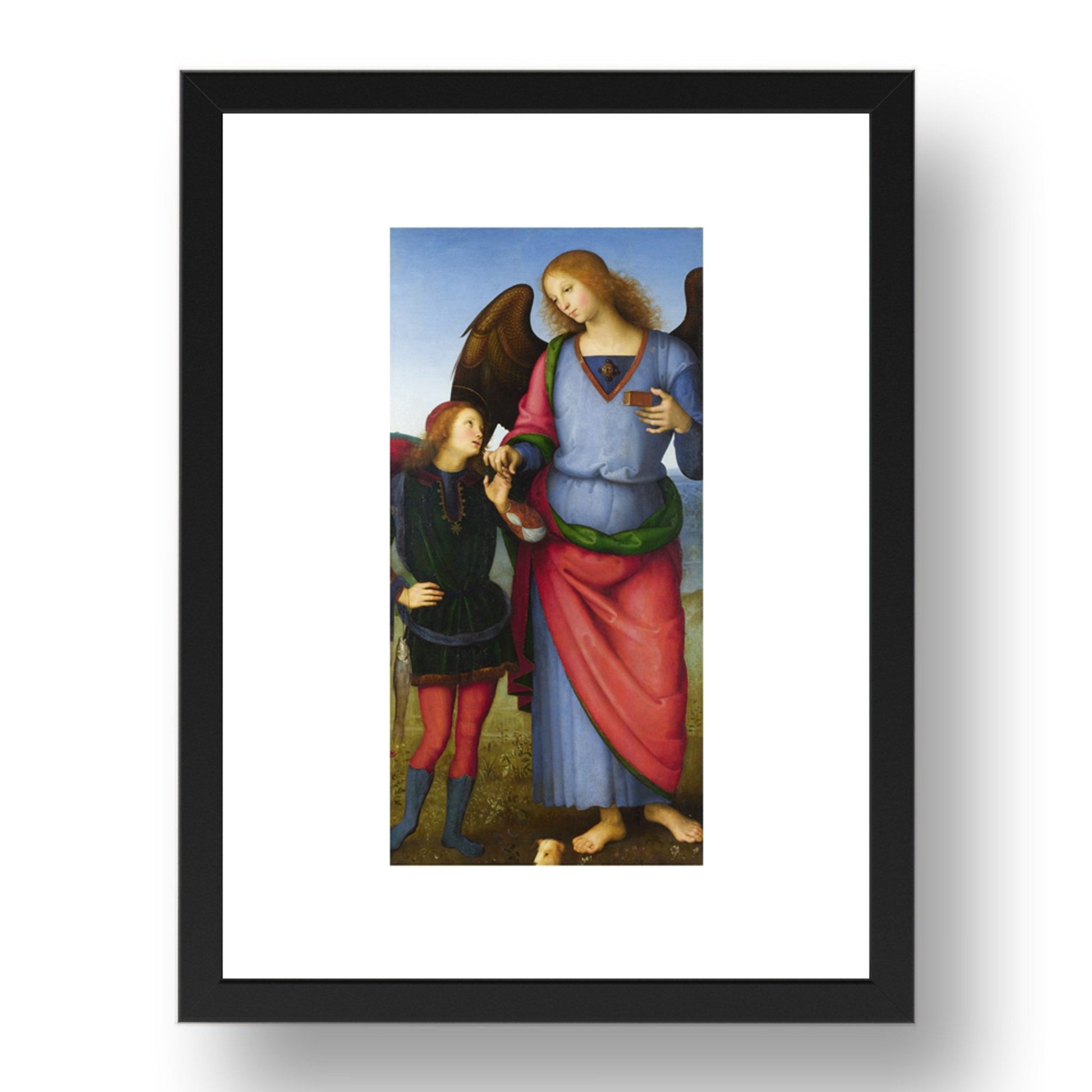 Pietro Perugino: The Archangel Raphael with Tobias7x5, Poster in 17x13"(A3) Frame