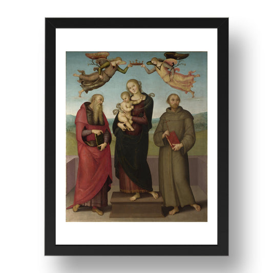 Pietro Perugino: The Virgin and Child with Saints Jerome and Francis, Poster in 17x13"(A3) Frame