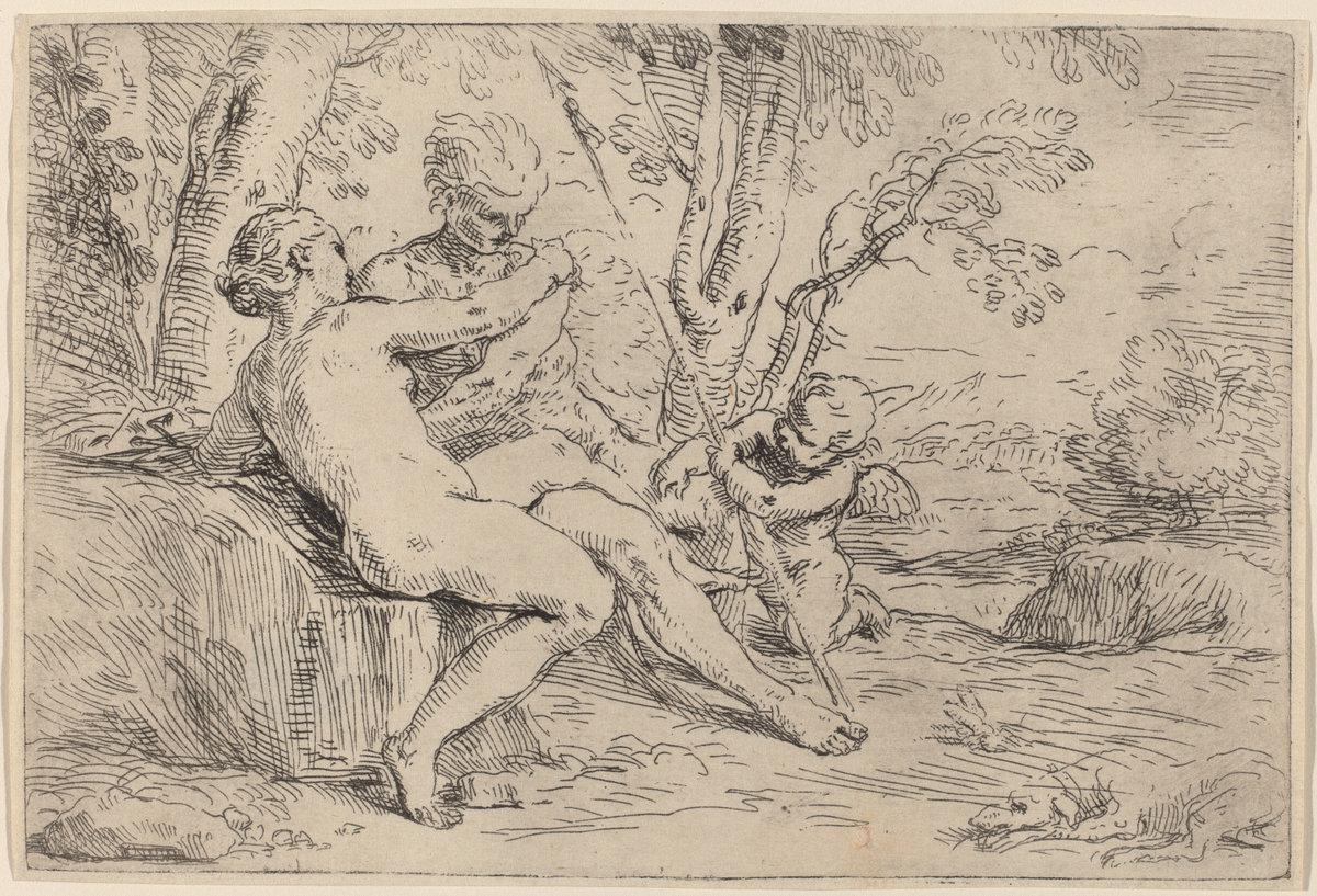 Pietro Testa:Venus and Adonis,16x12"(A3) Poster