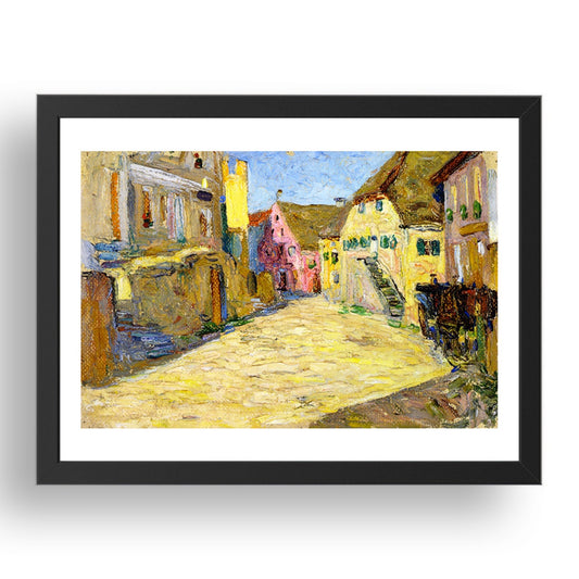 Pink Landscape 1903 by Wassily Kandinsky, 17x13" Frame
