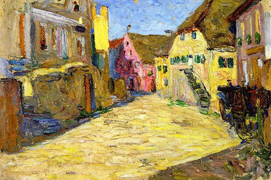 Pink Landscape - Wassily Kandinsky -1903 by Wassily Kandinsky, 23x16"( A2 size ) Poster Print