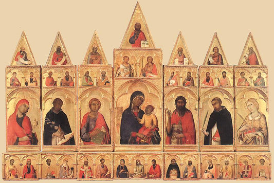 Pisa Polyptych, vintage artwork by Simone Martini, A3 (16x12") Poster Print