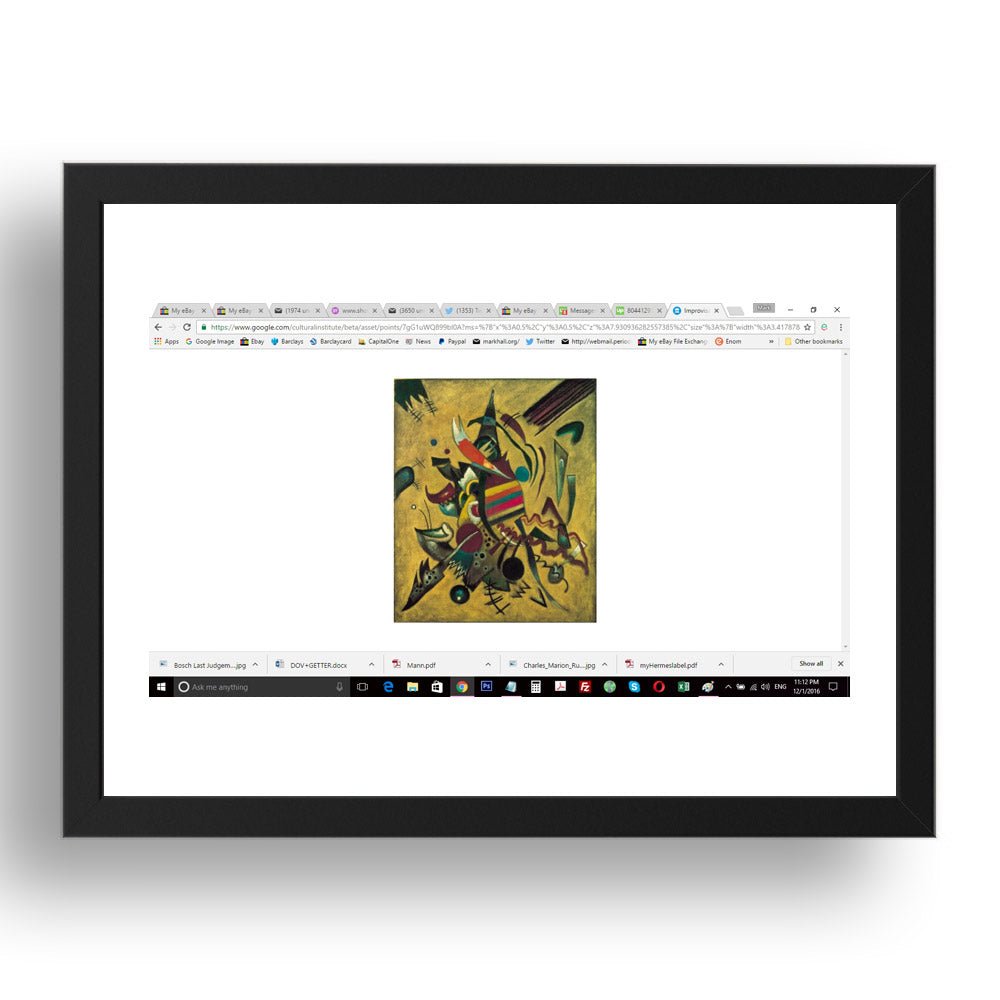 Points 1920 by Wassily Kandinsky, 17x13" Frame