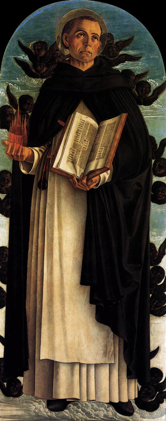 Polyptych of San Vincenzo Ferreri (central panel), vintage artwork by Giovanni Bellini, A3 (16x12") Poster Print