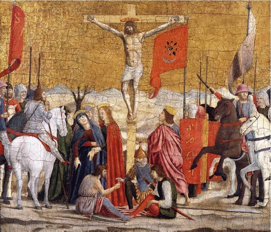 Polyptych of St Augustine - Crucifixion, vintage artwork by Piero della Francesca, A3 (16x12") Poster Print
