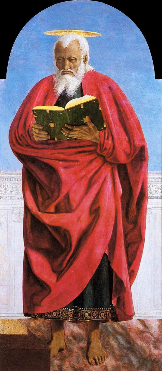 Polyptych of St Augustine - St John the Evangelist, vintage artwork by Piero della Francesca, A3 (16x12") Poster Print