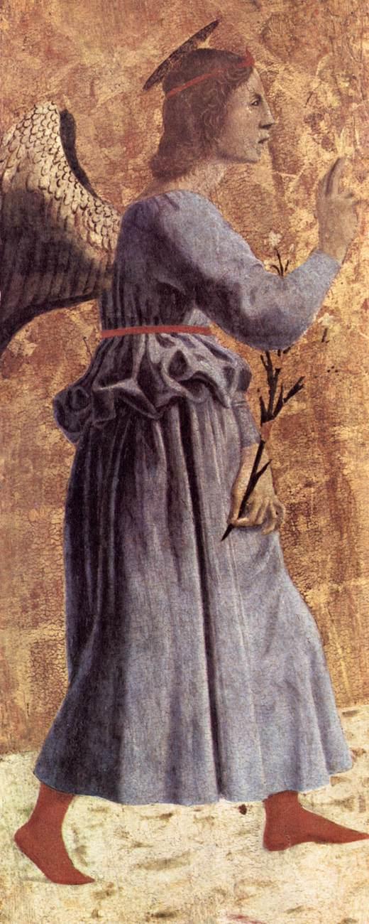 Polyptych of the Misericordia - Archangel Gabriel, vintage artwork by Piero della Francesca, A3 (16x12") Poster Print