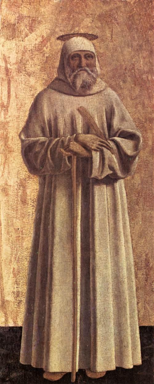 Polyptych of the Misericordia- St Benedict, vintage artwork by Piero della Francesca, A3 (16x12") Poster Print