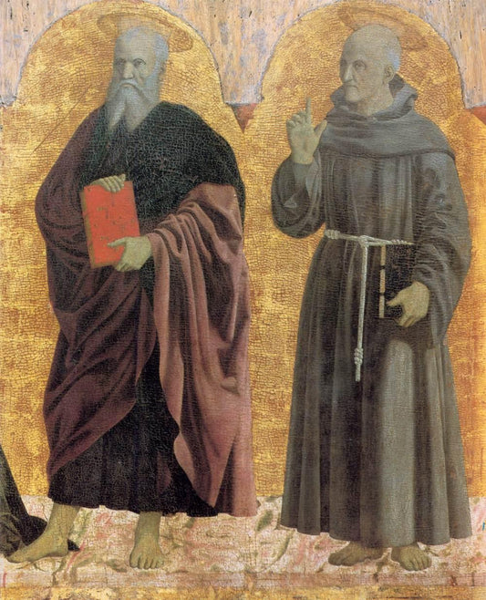 Polyptych of the Misericordia - Sts Andrew and Bernardino, vintage artwork by Piero della Francesca, A3 (16x12") Poster Print