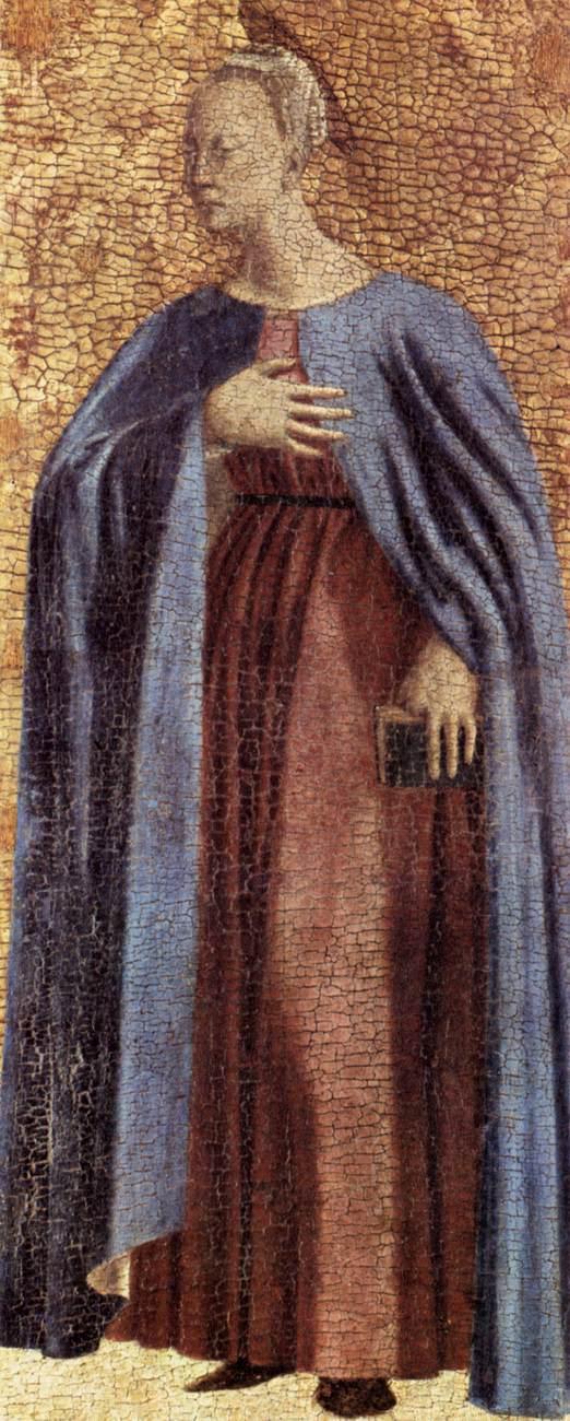 Polyptych of the Misericordia - Virgin Annunciate, vintage artwork by Piero della Francesca, A3 (16x12") Poster Print