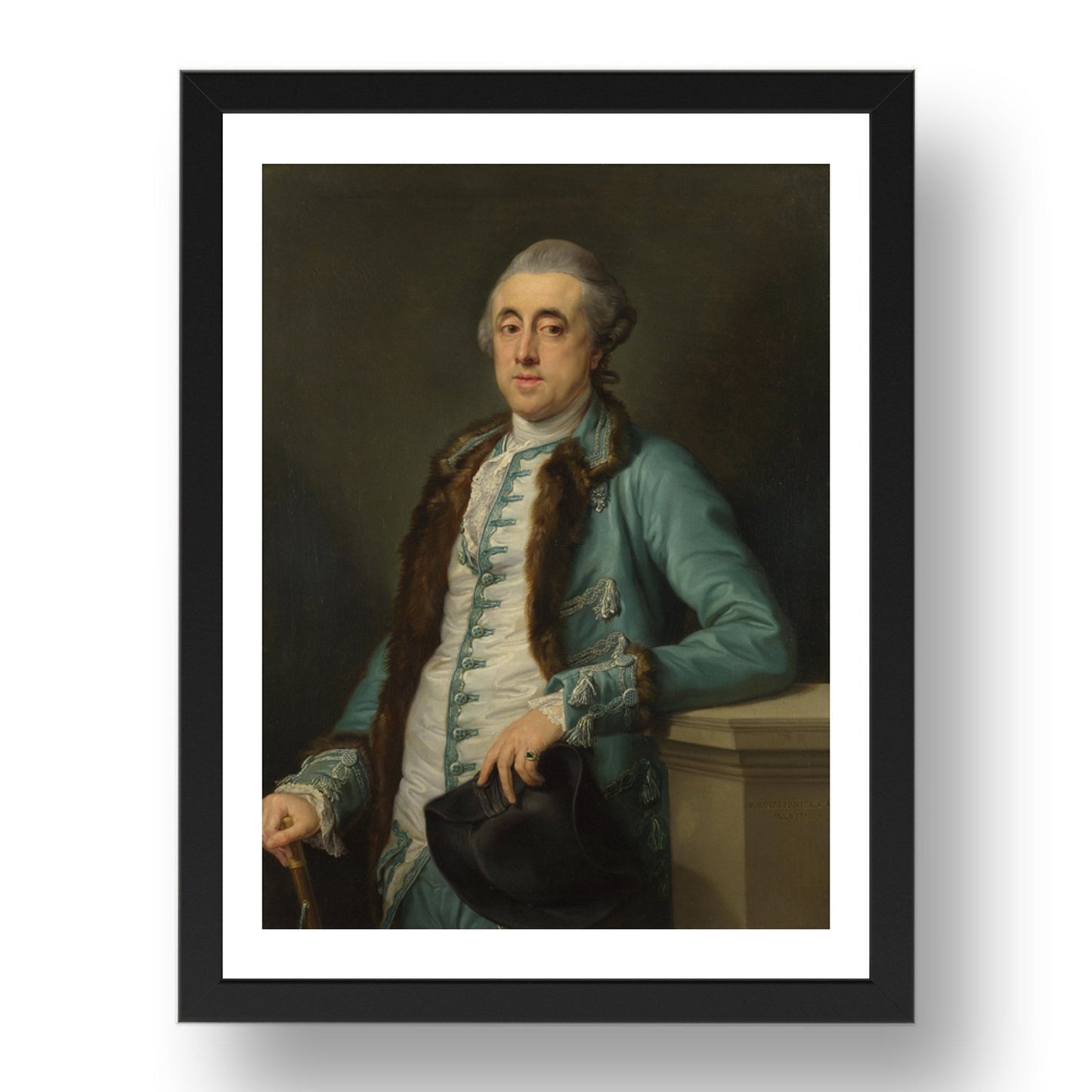 Pompeo Girolamo Batoni: Portrait of John Scott of Banks Fee, Poster in 17x13"(A3) Frame