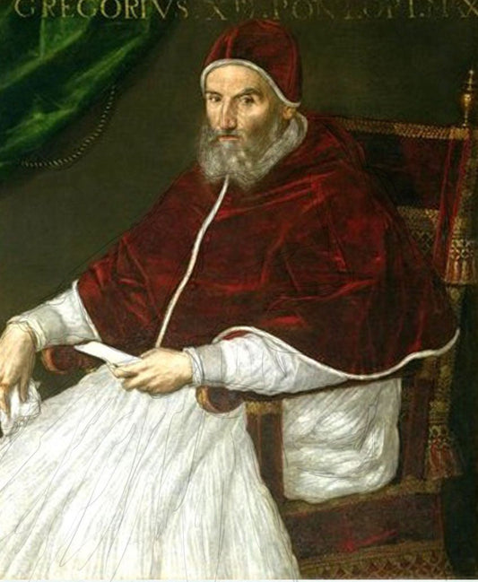 Pope Gregory XIII, vintage artwork by Lavinia Fontana, A3 (16x12") Poster Print