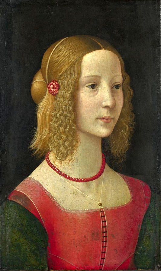 Portait Of A Girl, vintage artwork by Domenico Ghirlandaio, A3 (16x12") Poster Print