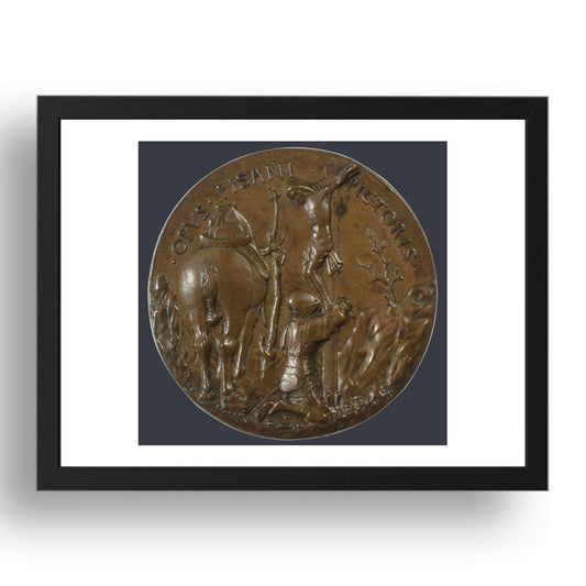 Portrait medal of Domenico Novello Malatesta: Pisanello (1), Poster in 17x13"(A3) Frame