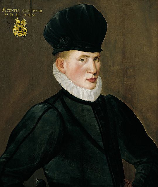 Portrait of 18 year old, Jan van Eversdyck, vintage artwork by Nicolas Neufchatel, A3 (16x12") Poster Print
