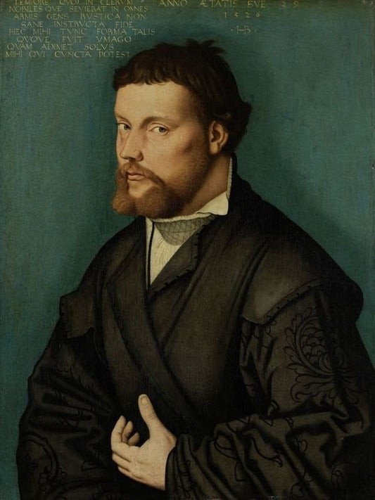 Portrait of a 29-Years-Old Man, vintage artwork by Hans Baldung, A3 (16x12") Poster Print