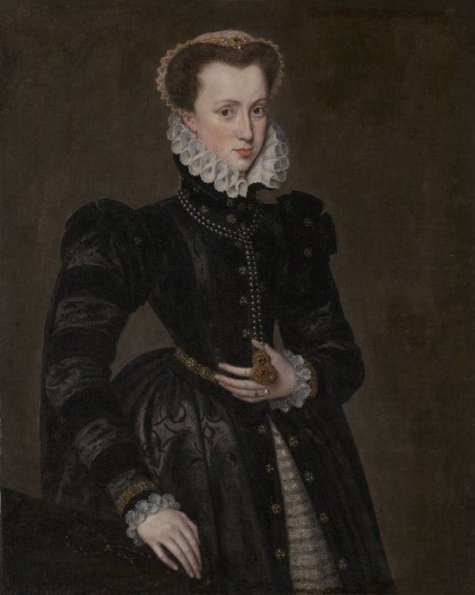Portrait of a Court Lady, vintage artwork by Follower of Anthonis Mor, A3 (16x12") Poster Print