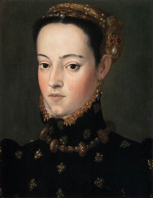 Portrait of a Daughter of Ferdinand I (Elena or Barbara), vintage artwork by Giuseppe Arcimboldo, A3 (16x12") Poster Print