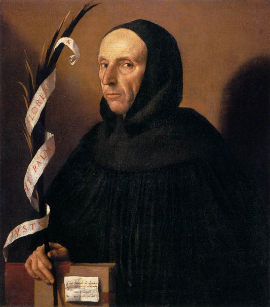 Portrait of a Dominican, Believed to be Girolamo Savonarola, vintage artwork by Moretto da Brescia, A3 (16x12") Poster Print