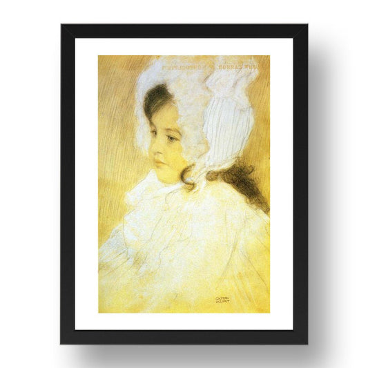 Portrait of a Girl 1902 by Gustav Klimt, 17x13" Frame