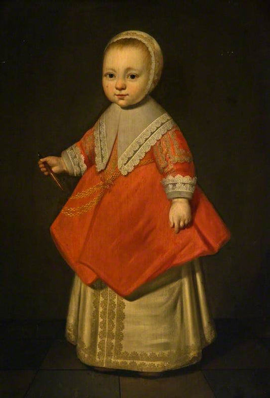 Portrait of a Girl in Red and White, vintage artwork by Jacob Gerritsz. Cuyp, 12x8" (A4) Poster