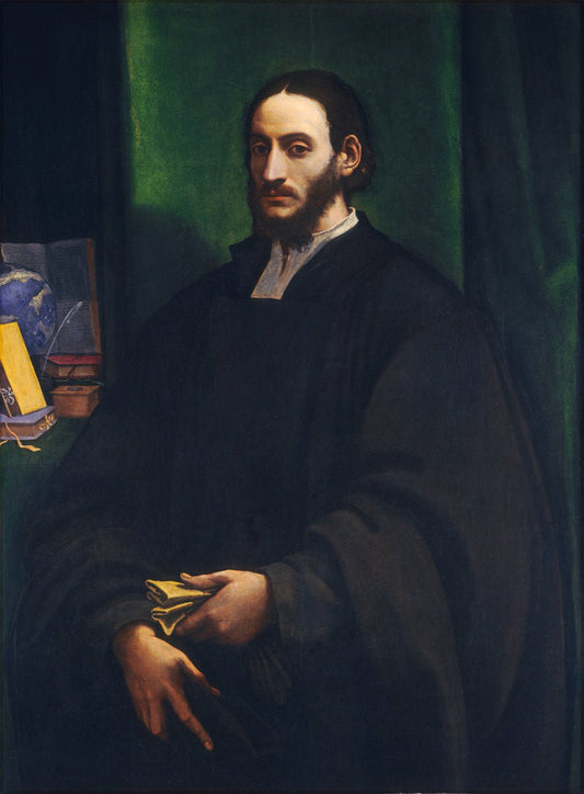 Portrait of a Humanist, vintage artwork by Sebastiano del Piombo, A3 (16x12") Poster Print