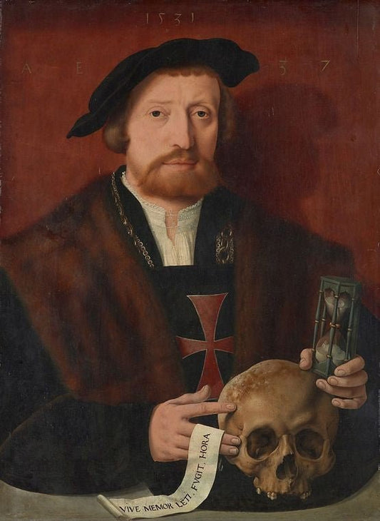 Portrait of a Knight, vintage artwork by Bartholomäeus Bruyn the Elder, A3 (16x12") Poster Print