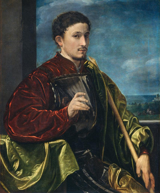 Portrait of a Knight, vintage artwork by Giovanni Girolamo Savoldo, A3 (16x12") Poster Print