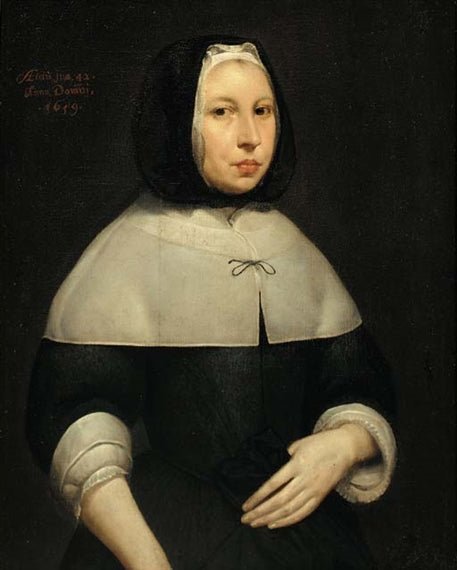 Portrait of a Lady, aged 42, vintage artwork by Cornelis Janssen van Ceulen the Elder, 12x8" (A4) Poster