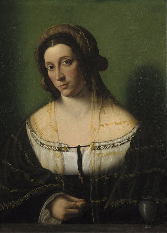 Portrait of a Lady as Mary Magdalen, vintage artwork by Bartolomeo Veneto, A3 (16x12") Poster Print