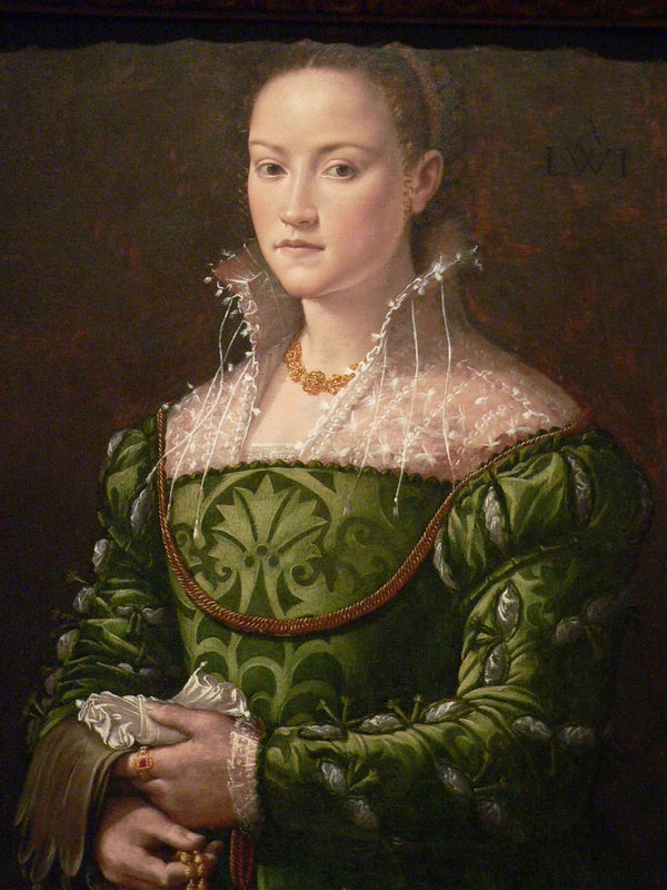 Portrait of a Lady in a Green Dress, vintage artwork by Bartolomeo Ven ...