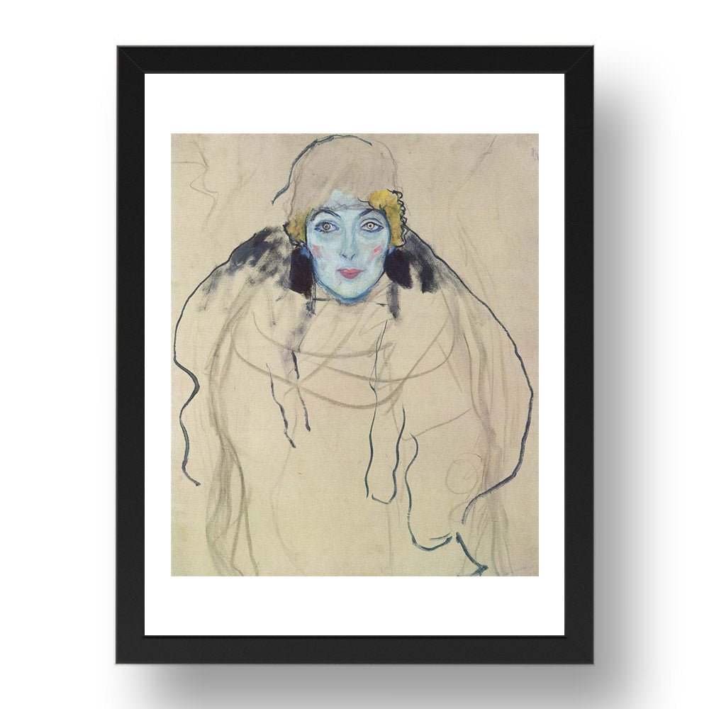 Portrait of a Lady (unfinished) 1917 1918 by Gustav Klimt, 17x13" Frame