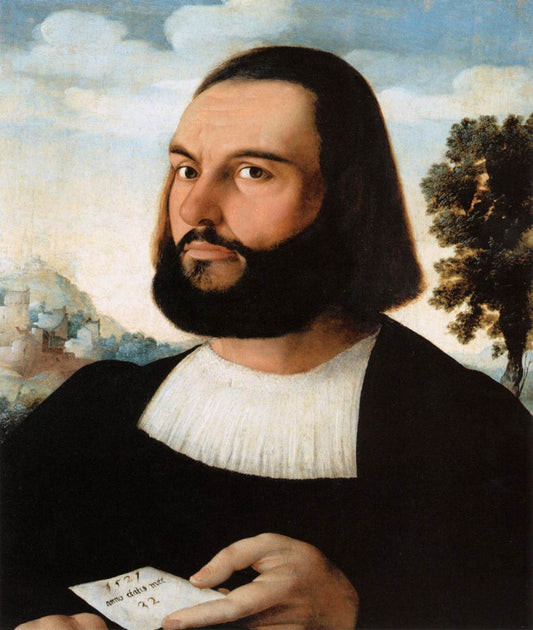 Portrait of a Man Aged 32, vintage artwork by Jan van Scorel, A3 (16x12") Poster Print