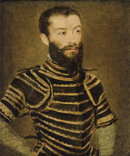Portrait of a Man in Armor, vintage artwork by Claude Corneille de Lyon, A3 (16x12") Poster Print