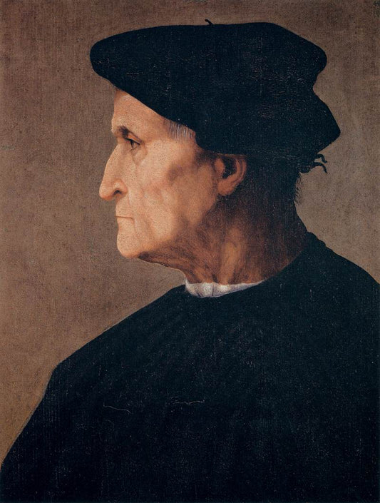 Portrait of a Man in Profile, vintage artwork by Rosso Fiorentino, A3 (16x12") Poster Print