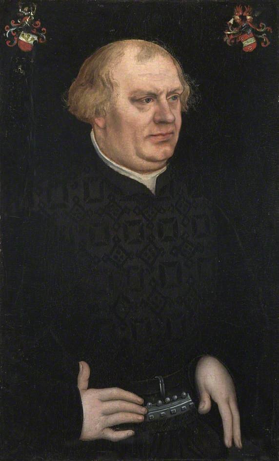 Portrait of a Man, Probably Johann Feige, vintage artwork by Lucas Cranach the Elder, A3 (16x12") Poster Print
