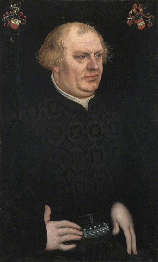 Portrait of a Man, Probably Johann Feige, vintage artwork by Lucas Cranach the Elder, A3 (16x12") Poster Print