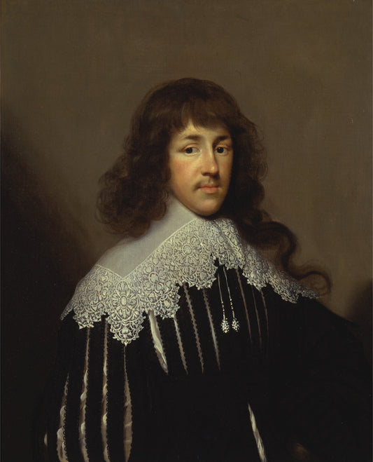 Portrait of a Man, probably Sir Francis Godolphin, vintage artwork by Cornelis Janssen van Ceulen the Elder, 12x8" (A4) Poster
