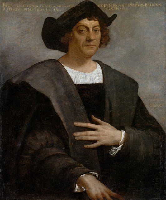 Portrait of a Man, Said to be Christopher Columbus (1446-1506), vintage artwork by Sebastiano del Piombo, A3 (16x12") Poster Print
