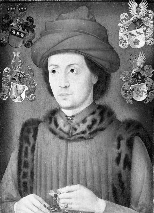 Portrait of a Man, traditionally said to be Roger, Count Blitterswyk-Geldern, vintage artwork by Bartholomäeus Bruyn the Elder, A3 (16x12") Poster Print