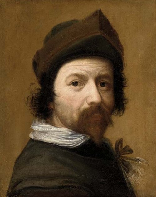 Portrait of a Man Wearing a Felt Hat., vintage artwork by Louis Finson, 12x8" (A4) Poster