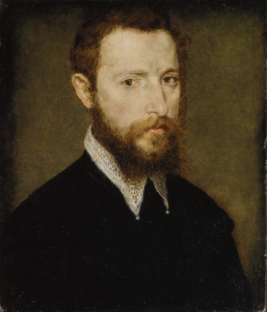 Portrait of a Man with a Pointed Collar, vintage artwork by Attributed to Claude Corneille de Lyon, A3 (16x12") Poster Print