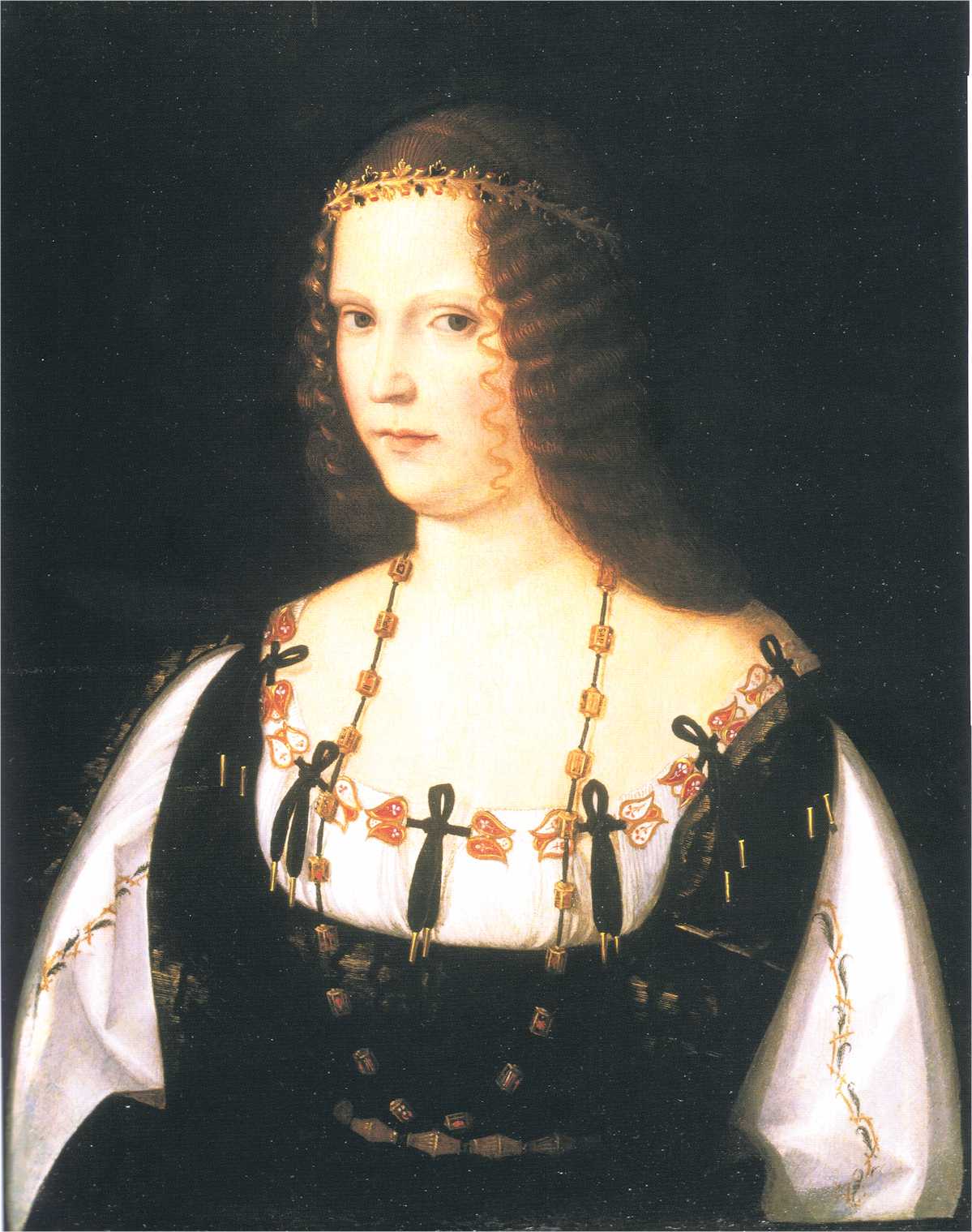 Portrait of a Noble Woman, vintage artwork by Attributed to Bartolomeo Veneto, A3 (16x12") Poster Print
