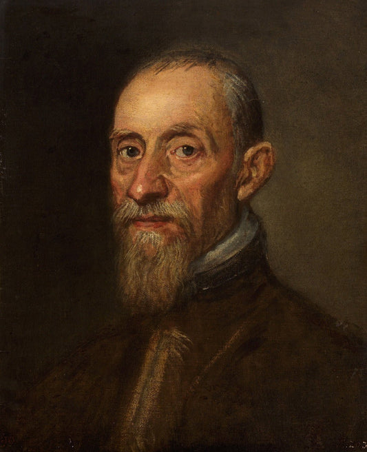 Portrait of A Venetian Magistrate, vintage artwork by Leandro Bassano, 12x8" (A4) Poster