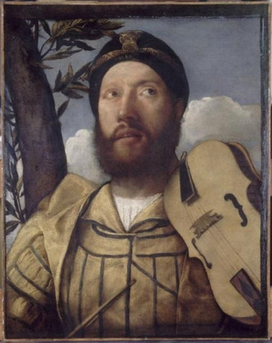 Portrait of a Violinist, vintage artwork by Giovanni Cariani, A3 (16x12") Poster Print
