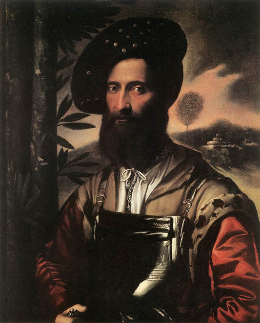 Portrait of a Warrier, vintage artwork by Dosso Dossi, A3 (16x12") Poster Print