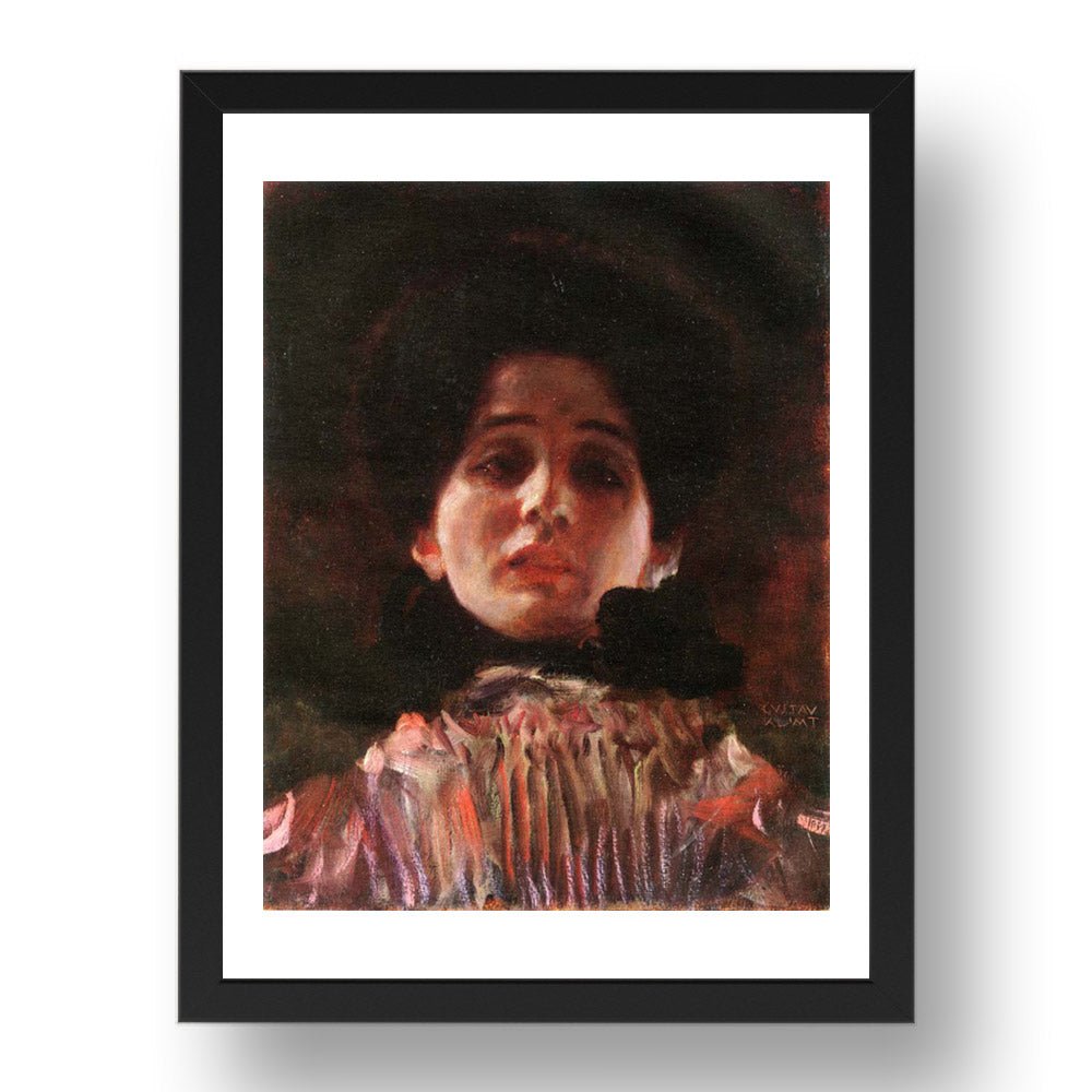 Portrait of a Woman from the Front circa 1898 1899 by Gustav Klimt, 17x13" Frame