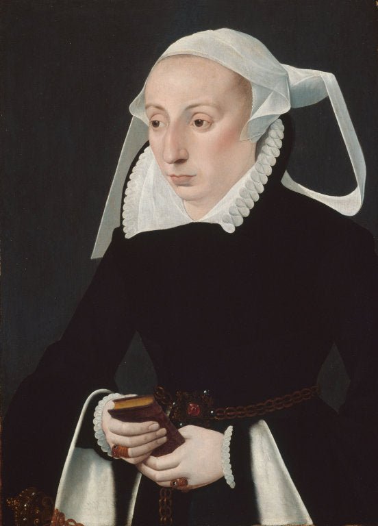 Portrait of a Woman with a Prayer Book, vintage artwork by Bartholomäeus Bruyn the Younger, A3 (16x12") Poster Print