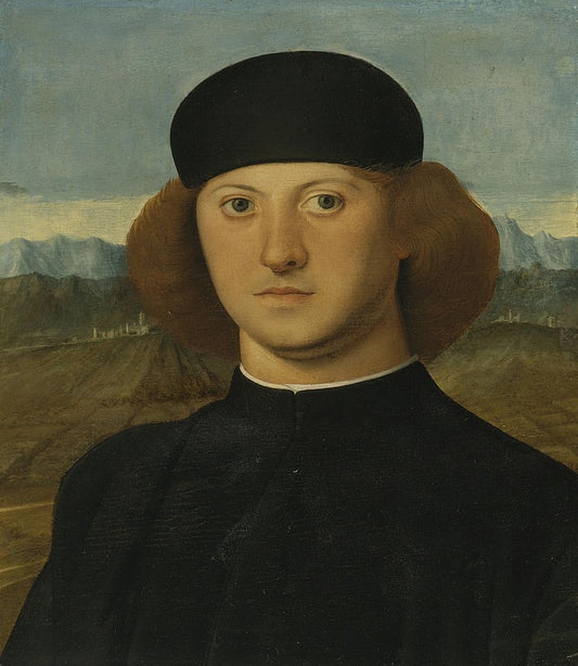Portrait of a Young Man (Alvise de Franceschi ?), vintage artwork by Marco Basaiti, A3 (16x12") Poster Print